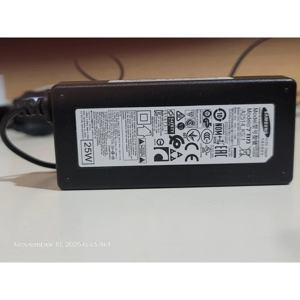 Original Samsung TV & Monitor 14V AC/ DC Power Adapter Model A2514_KSM 6.5 mm